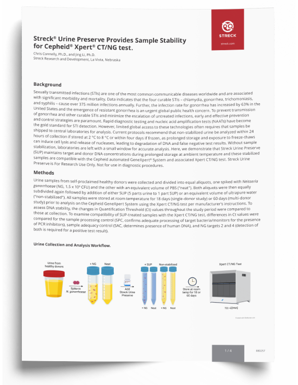 Streck Urine Preserve Tech Note